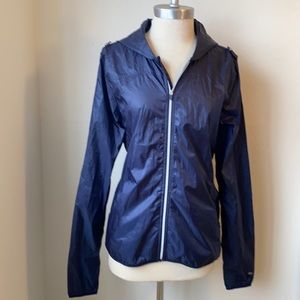 Nanette Lepore Navy Blue Windbreaker Jacket L